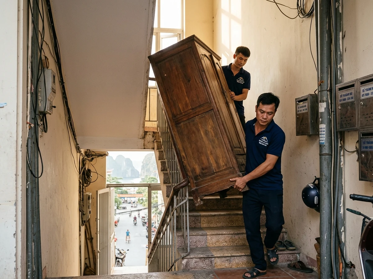 Đồ đạc nặng, cồng kềnh cần nhiều người khuân vác