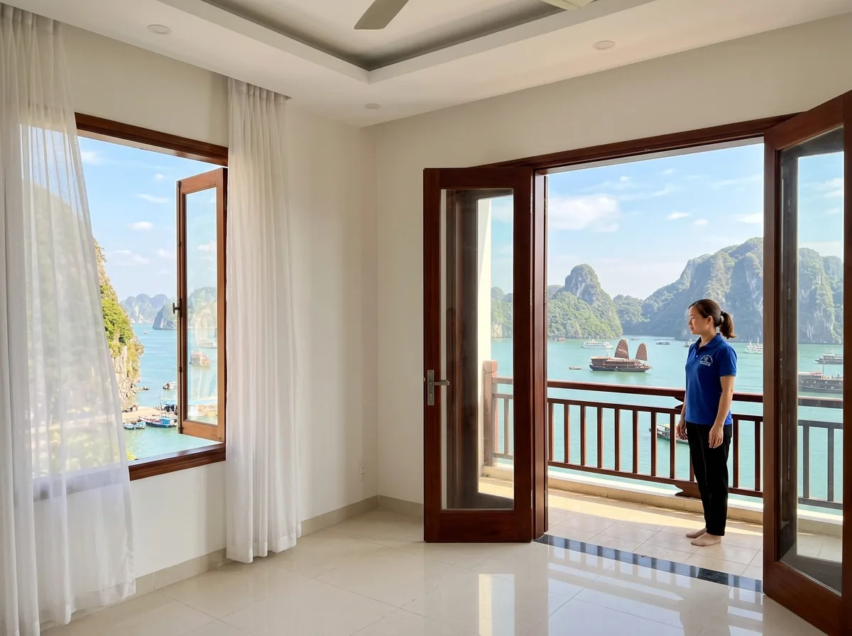 Phòng mới sơn mở cửa thông gió