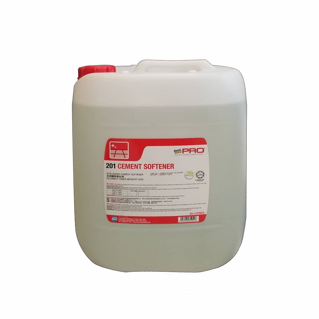 Goodmaid PRO Cement Softener 201 - giúp làm mềm xi măng bám trên mặt nền nhà, rất hiệu quả khi cần tẩy xi măng