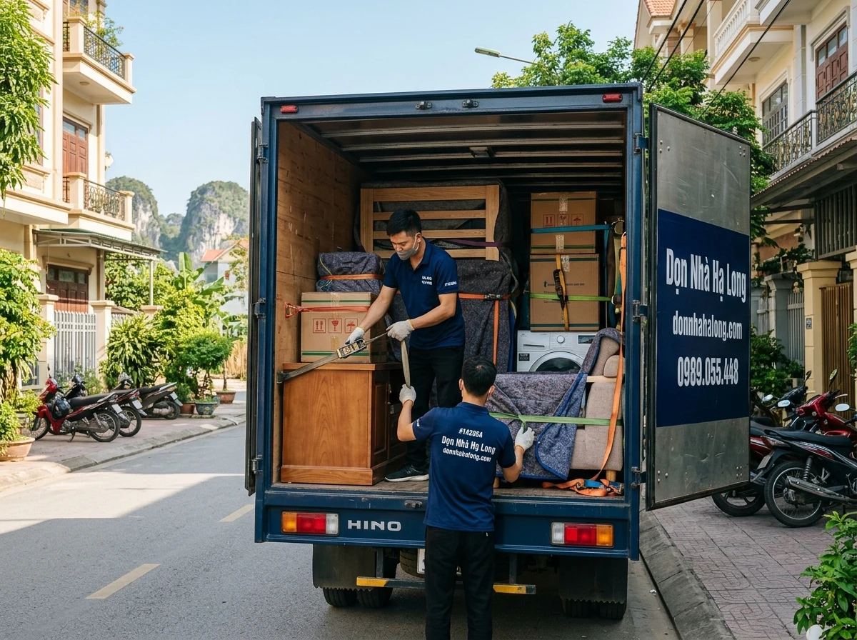 Đóng gói và chằng buộc đồ đạc cho quãng đường liên tỉnh