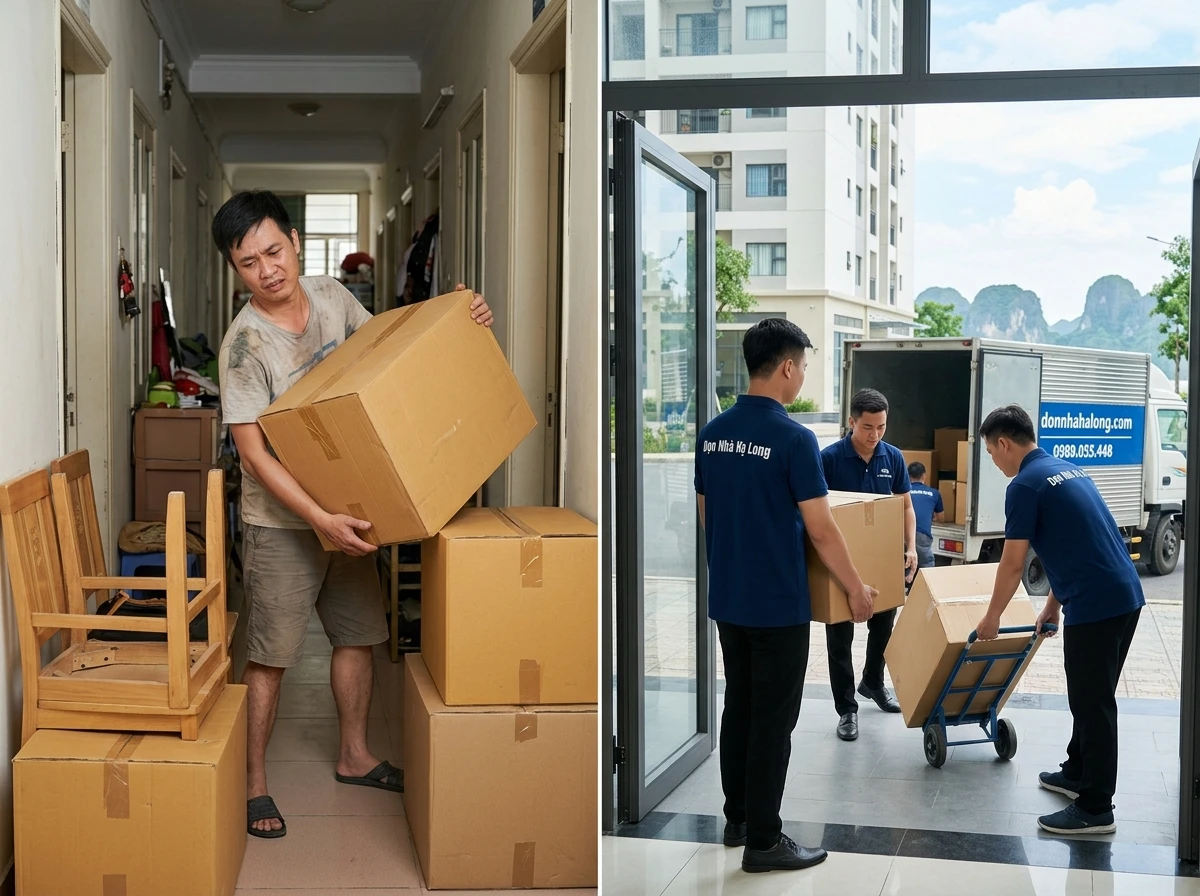 So sánh tự chuyển nhà và thuê dịch vụ trọn gói