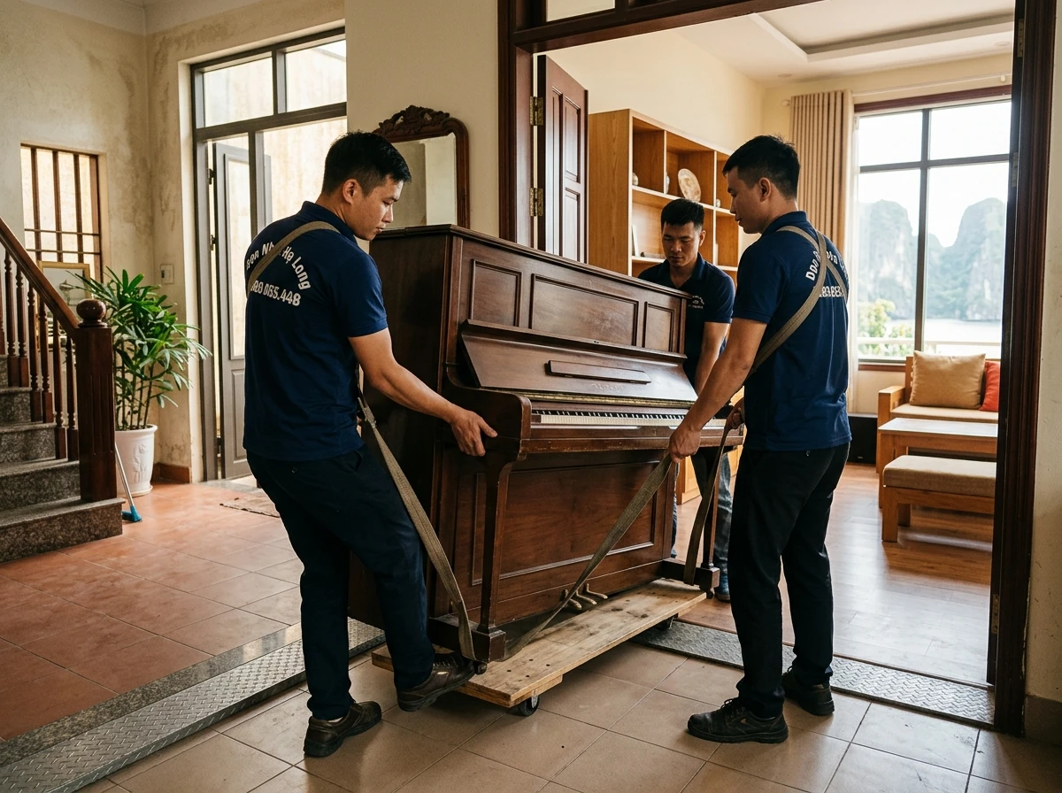 Vận chuyển đàn piano đúng kỹ thuật khi chuyển nhà